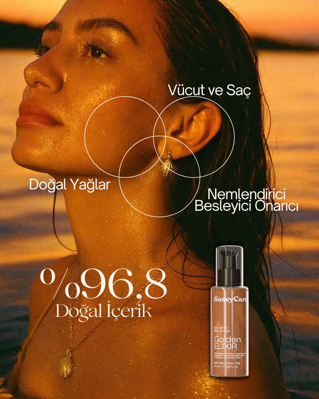 Golden Elixir Işıltı Veren Besleyici Kuru Yağ